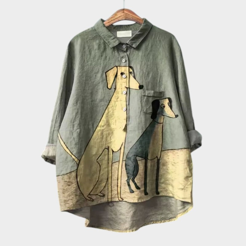 Clio - Elegant linen summer blouse