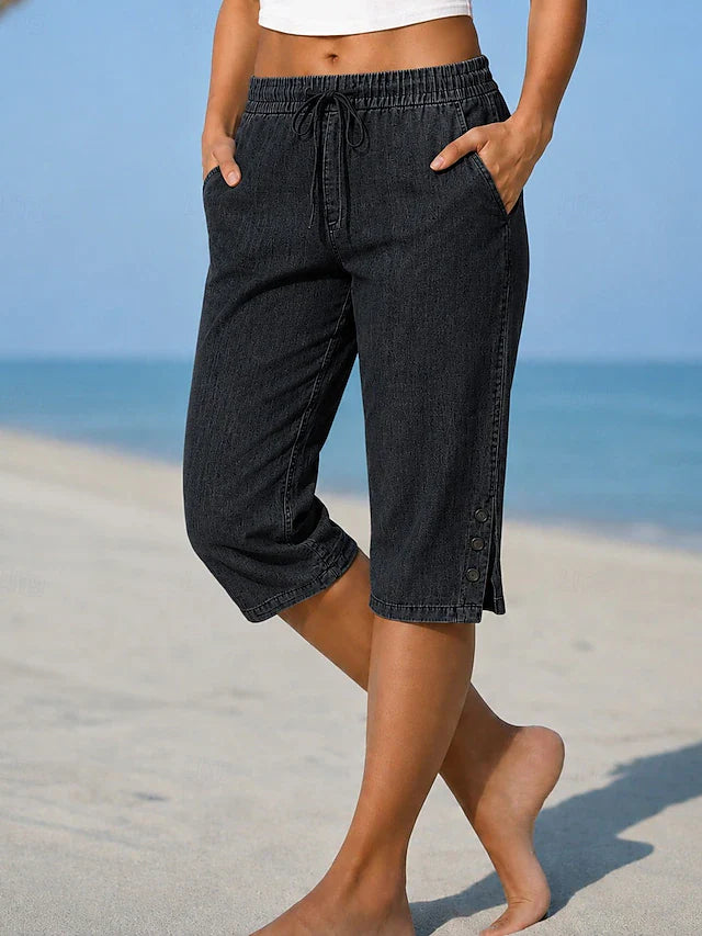 Tina – Calf-Length Capri Trousers