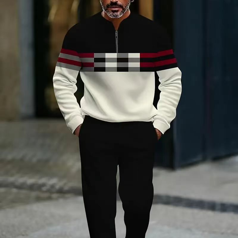 Alfred – Graphic Print Sweater and Trousers Set