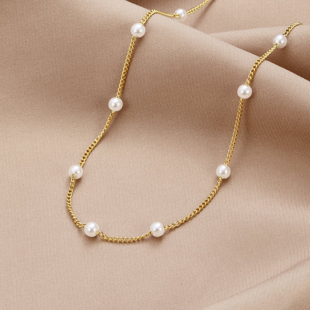 Jovienne – Timeless Pearl Gold Necklace