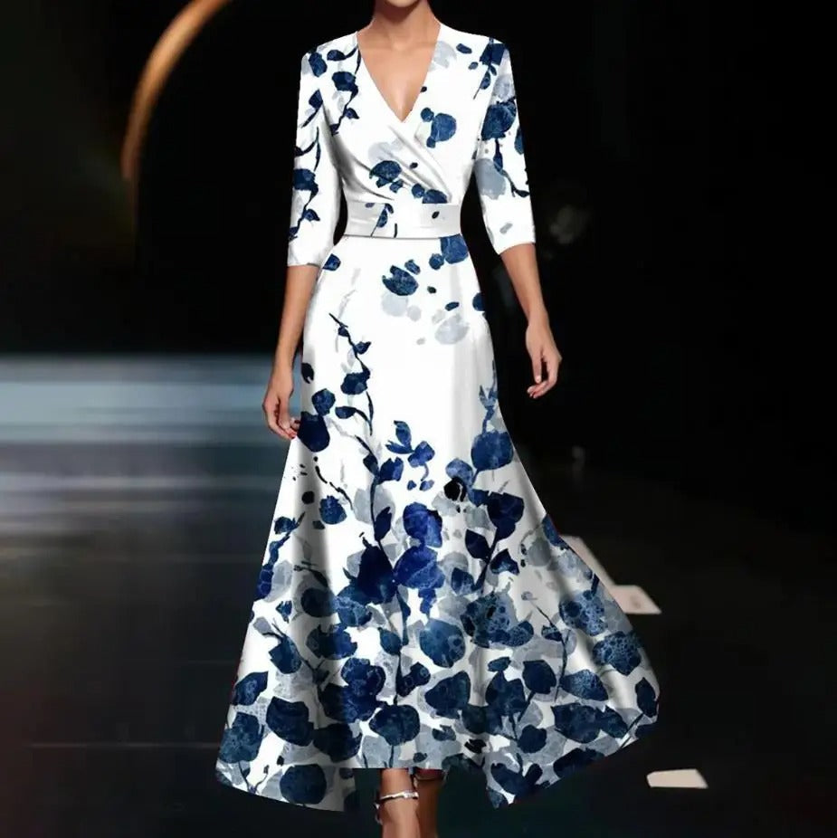 Angela - Chic Dress with Floral Print