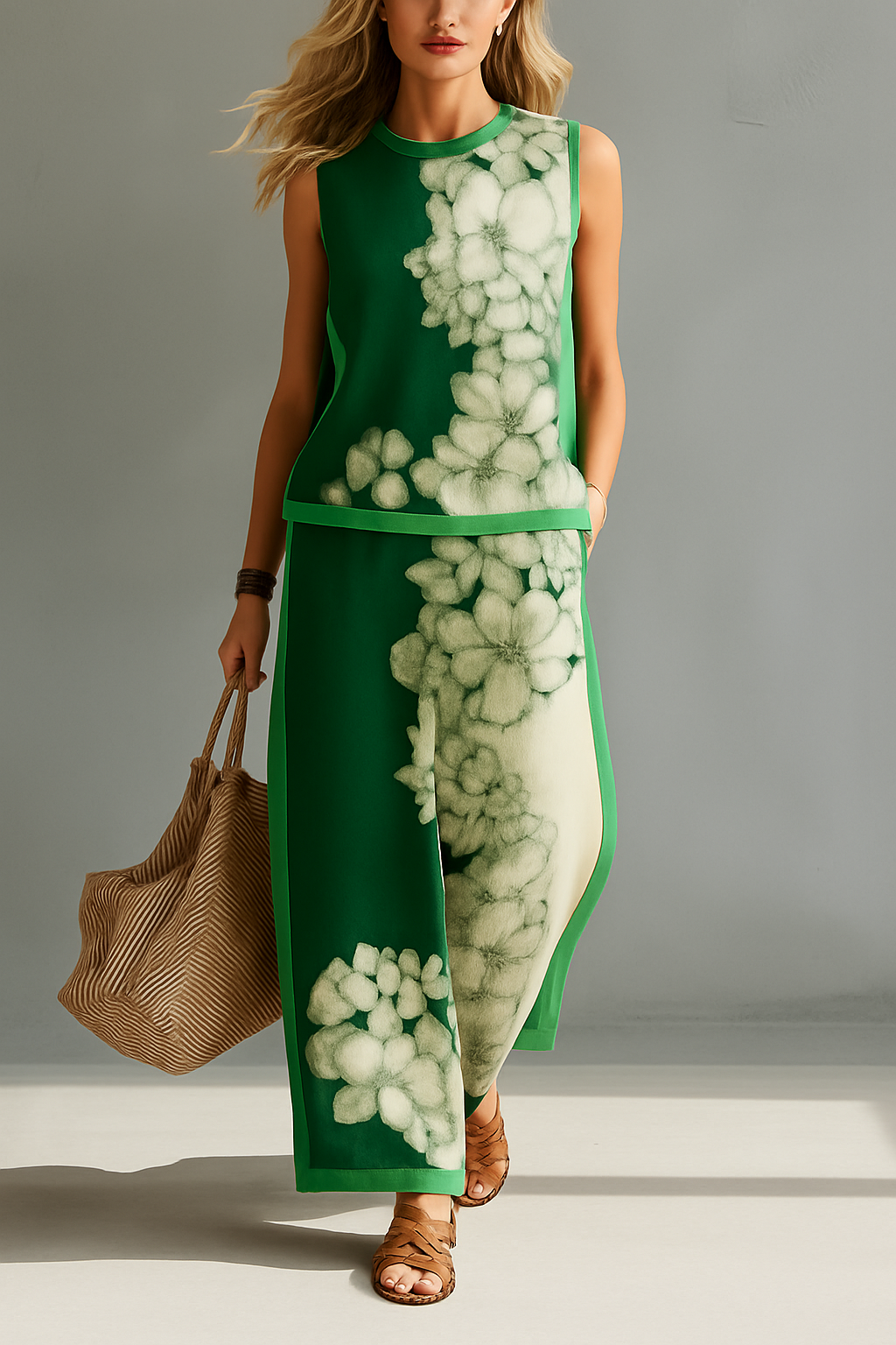 Rachele - Silk Floral Two-Piece Set