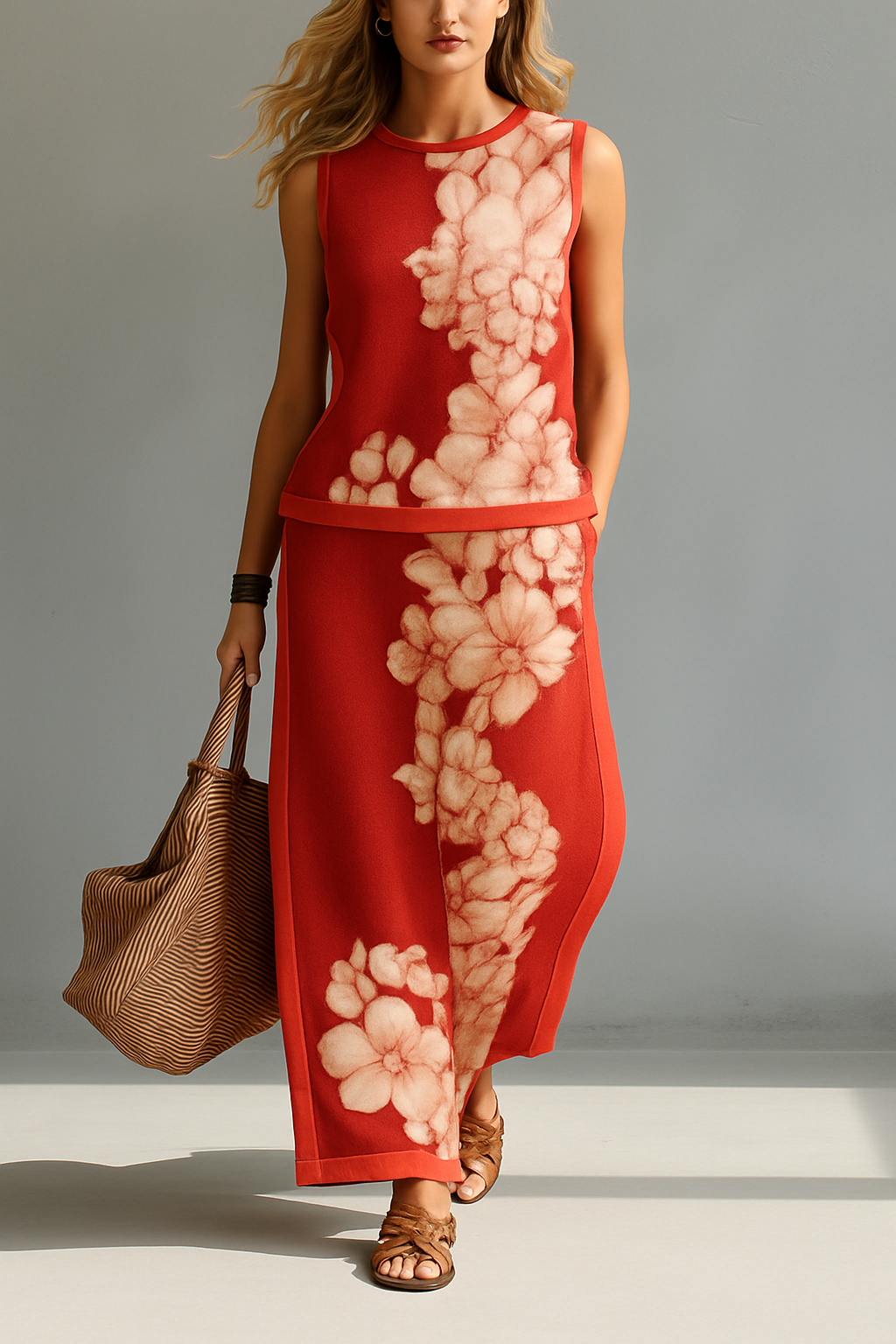Rachele - Silk Floral Two-Piece Set