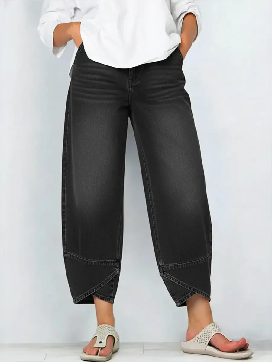 Aisha - Soft Cotton Printed Jeans