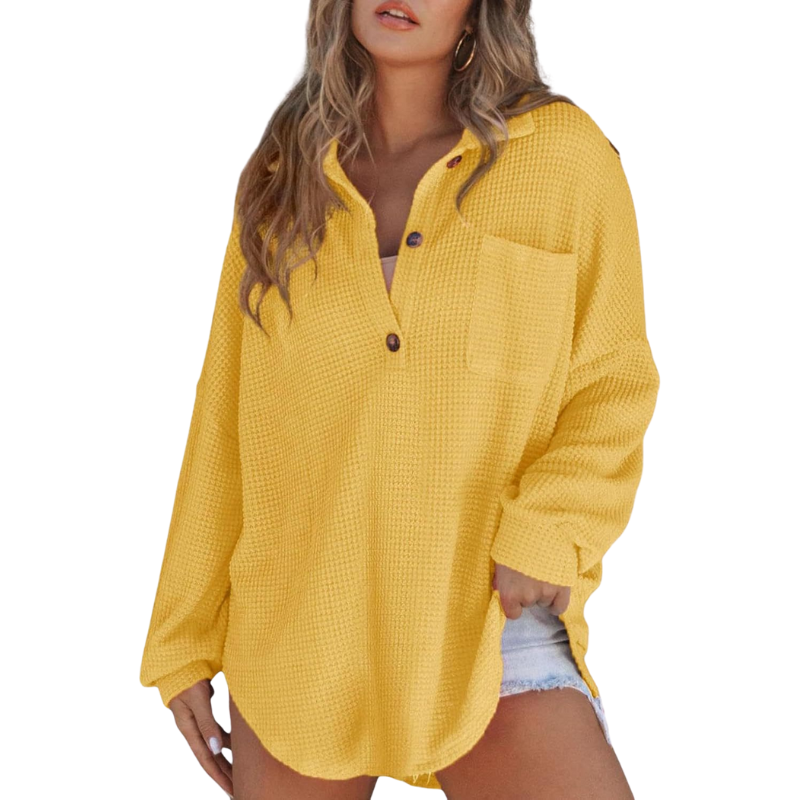 Elysia – Casual Lightweight V-neck Tunic Blouse