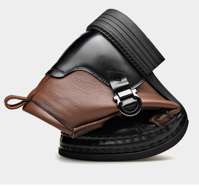 Wesley – Two-Tone Leather Ankle Boots