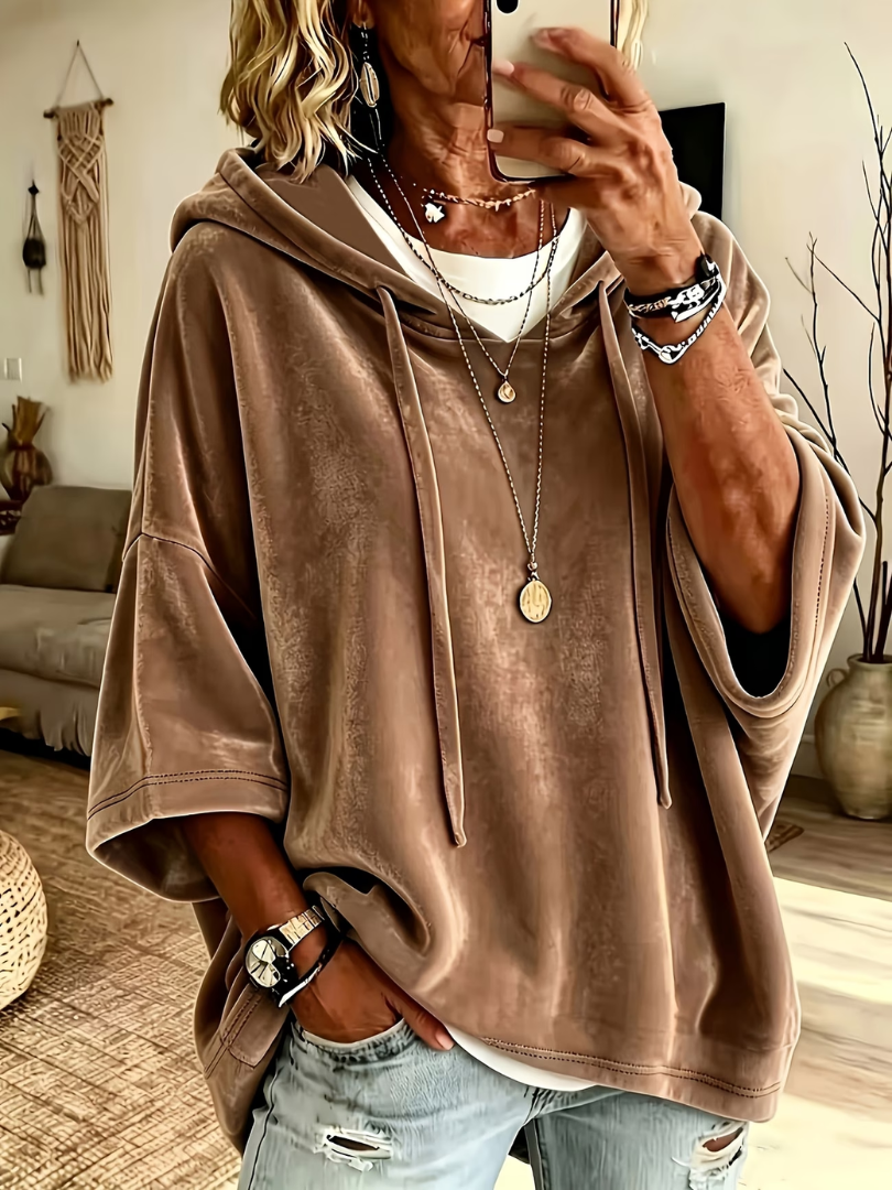 Luna - Velour Oversized Summer Hoodie