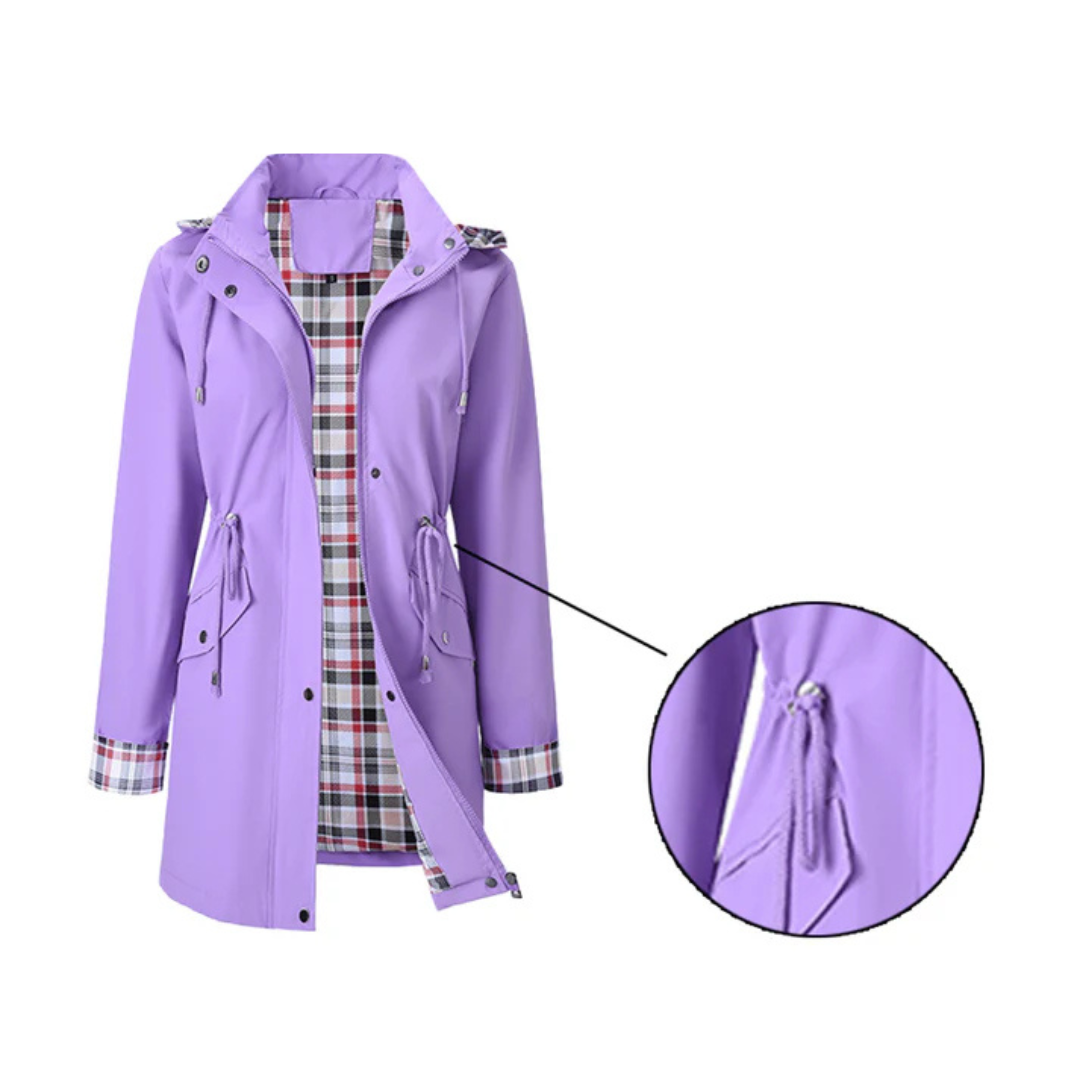 Evelyn – Waterproof Jacket with Plaid Lining