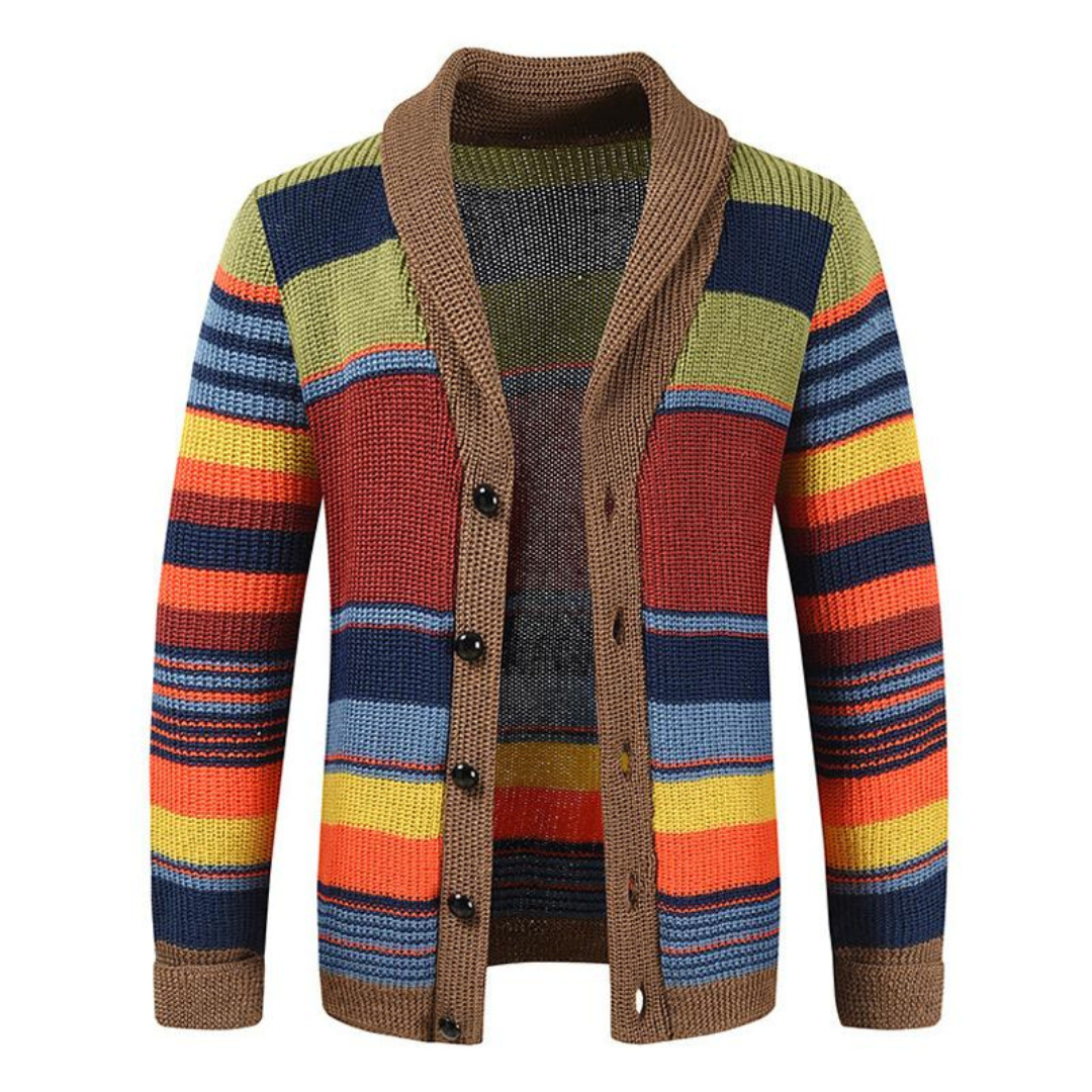 Noah – Retro Striped Cardigan