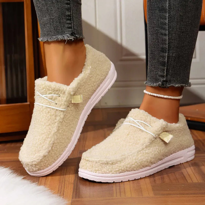 Claire – Warm Teddy Slippers
