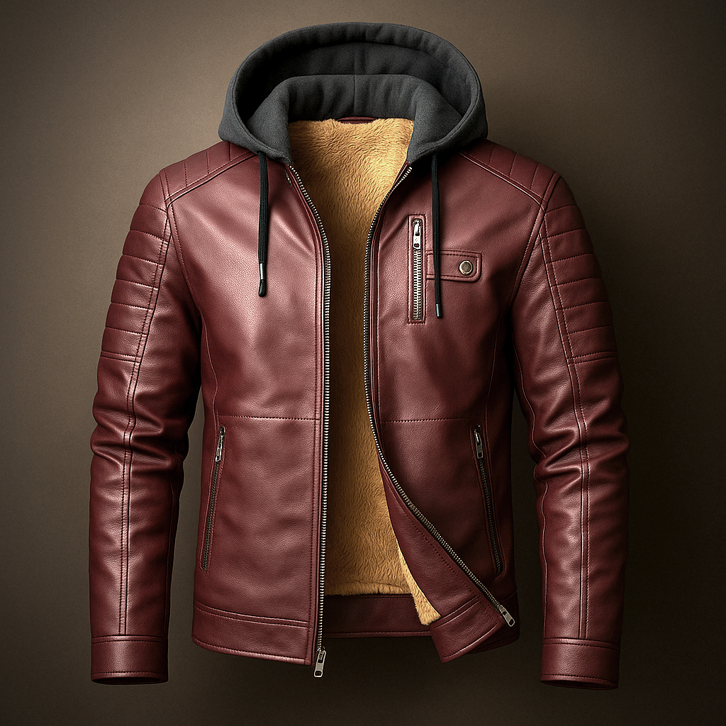 Toby – Hooded Leather Jacket