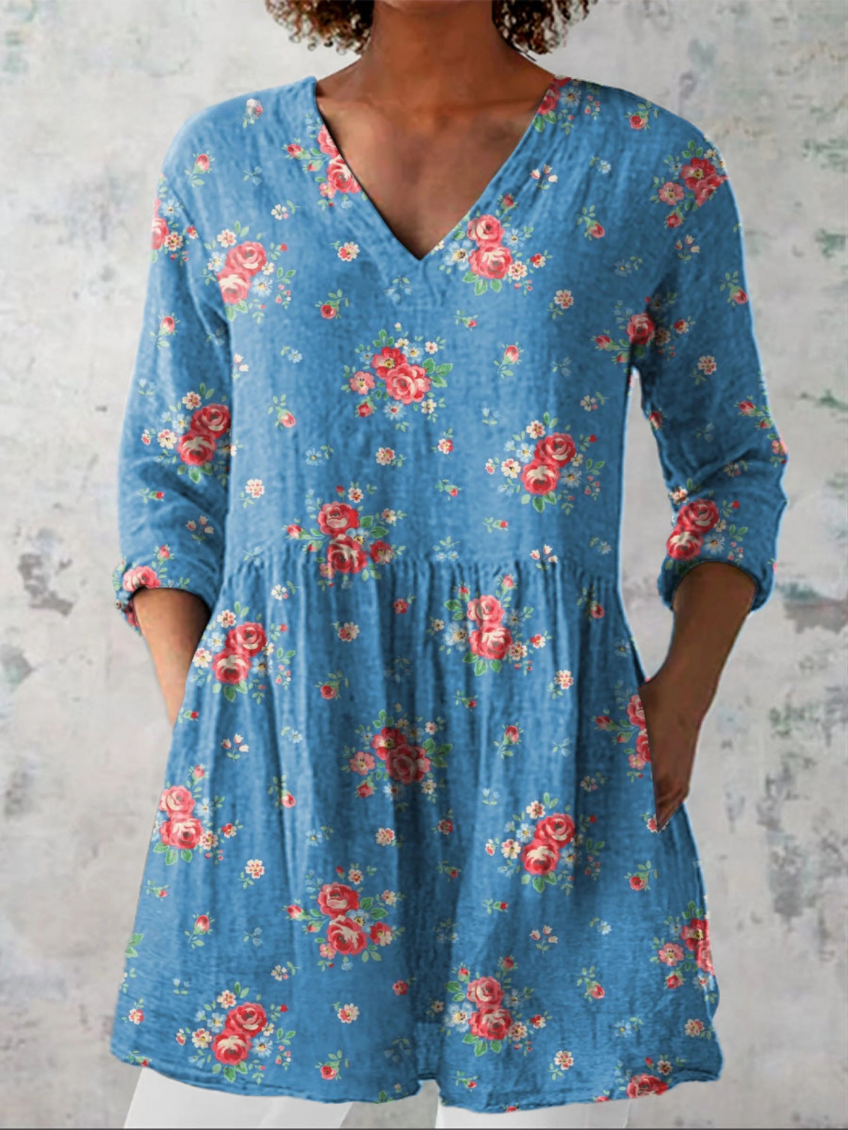 Lottie – Long Blouse with Statement Pattern