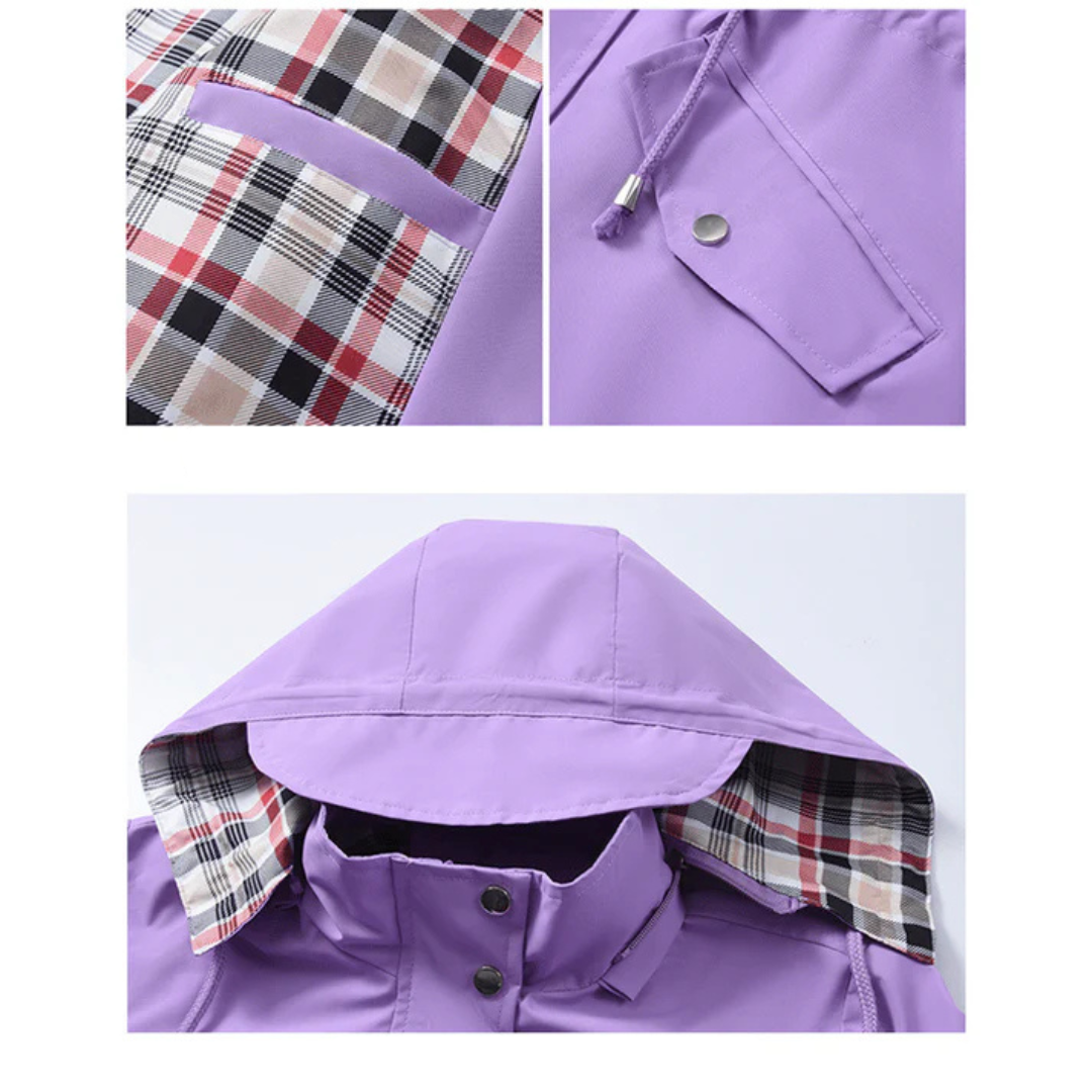 Evelyn – Waterproof Jacket with Plaid Lining