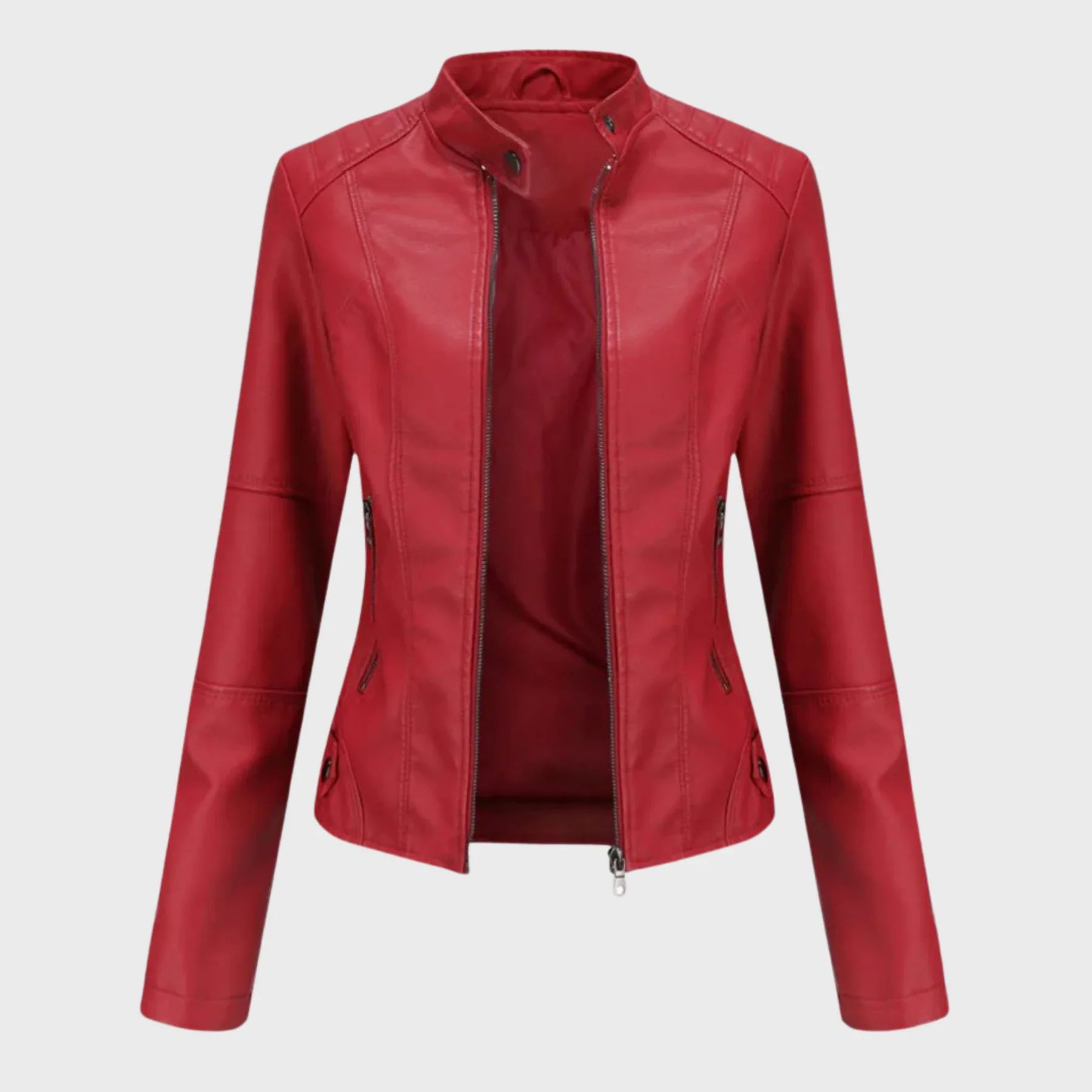 Sarah – Casual leather jacket for effortless elegance