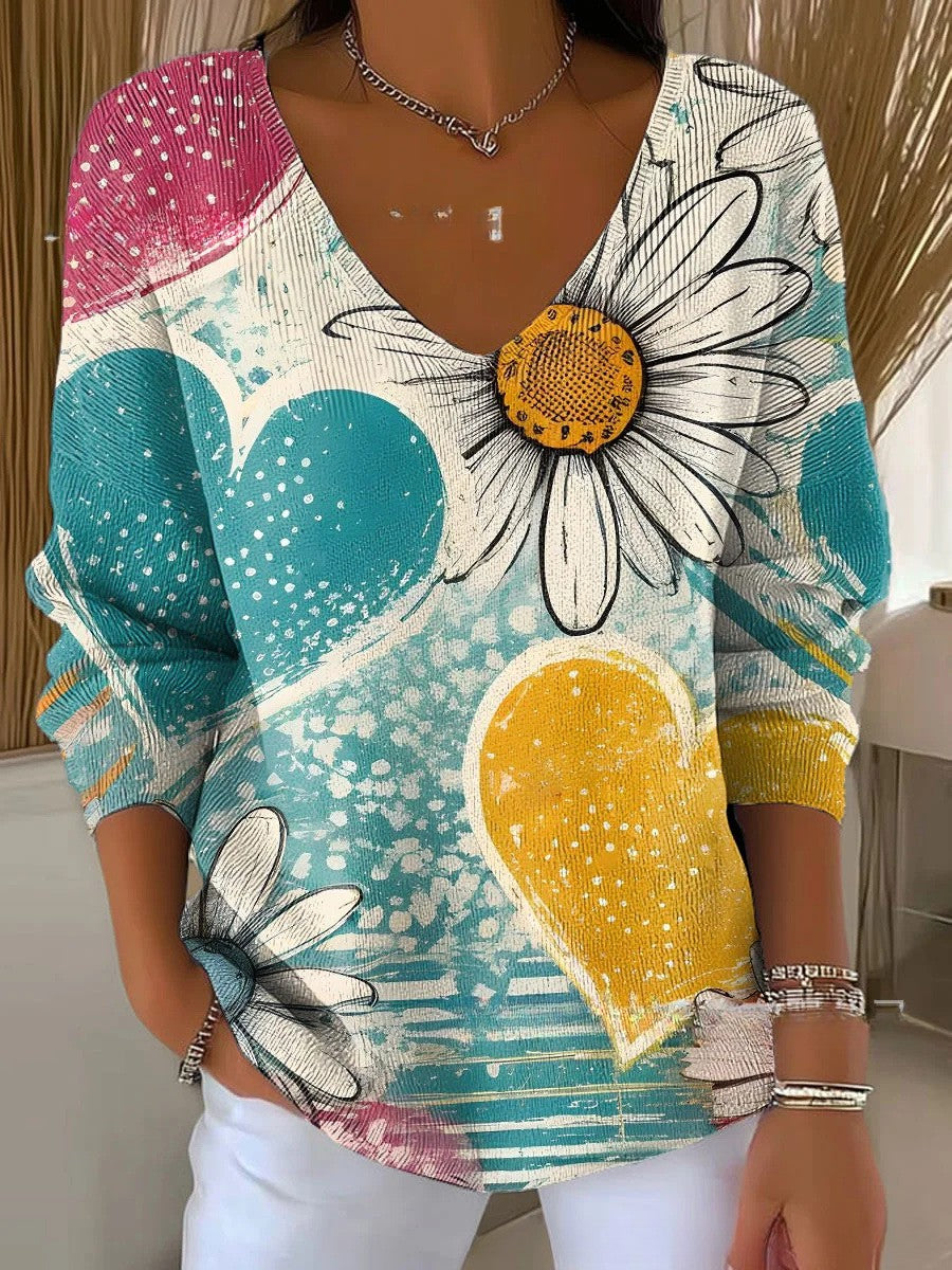 Beatrix - Knitted Sweater with V-Neck