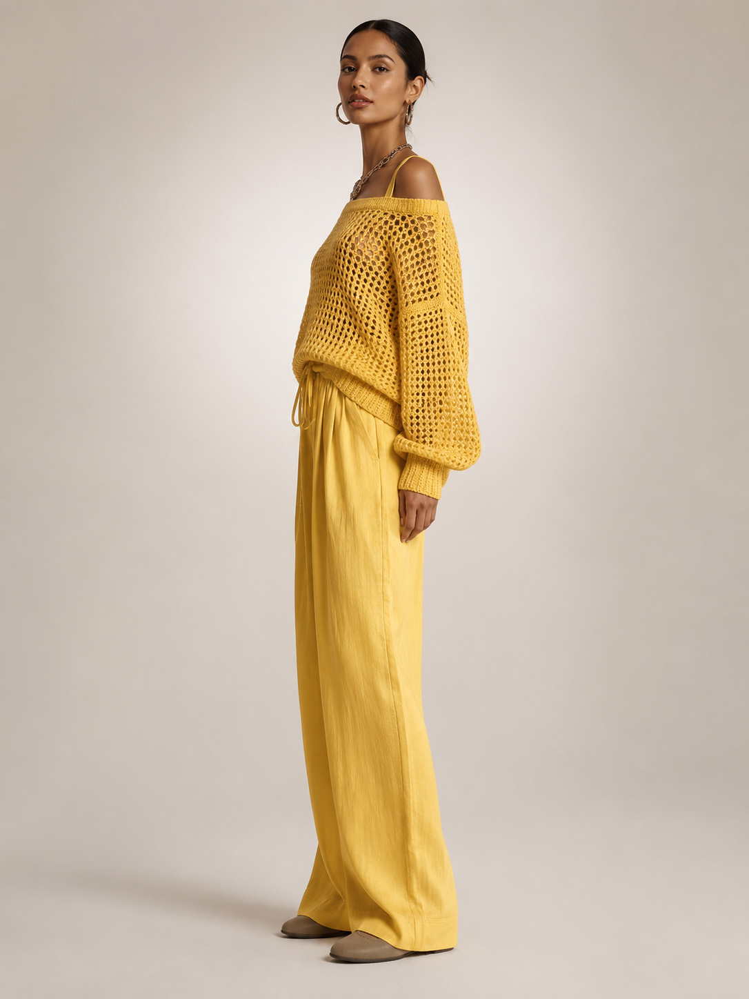 Ariana – Off-Shoulder Two-Piece Trouser Set