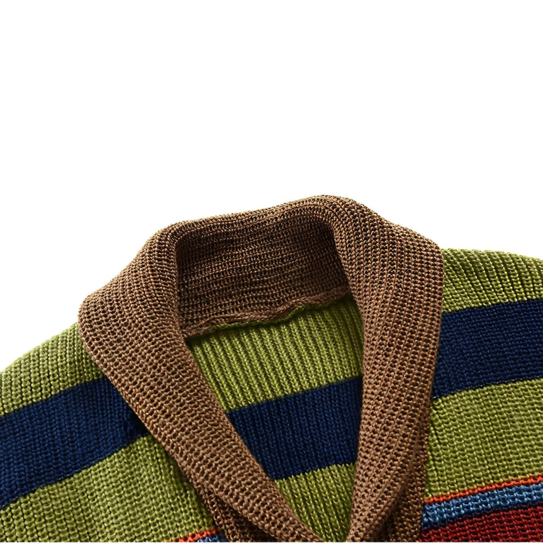 Noah – Retro Striped Cardigan