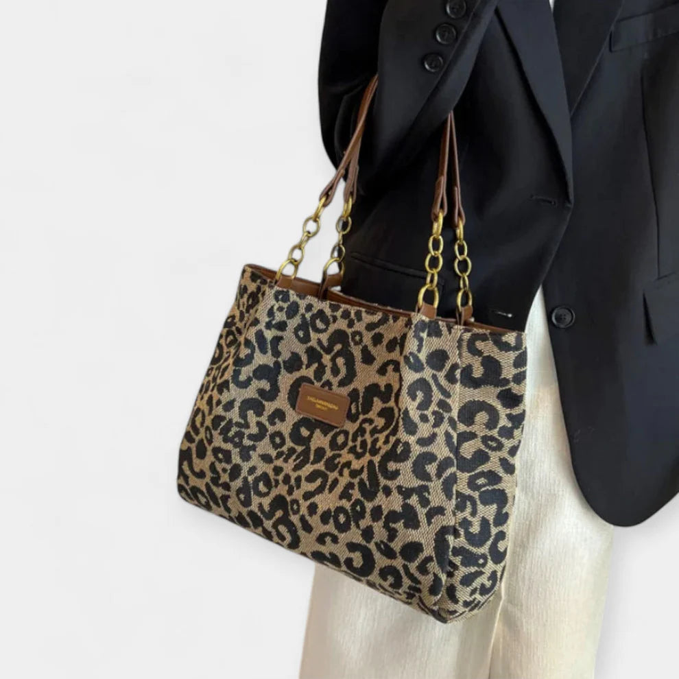 Amoret – Leopard Canvas Tote Bag