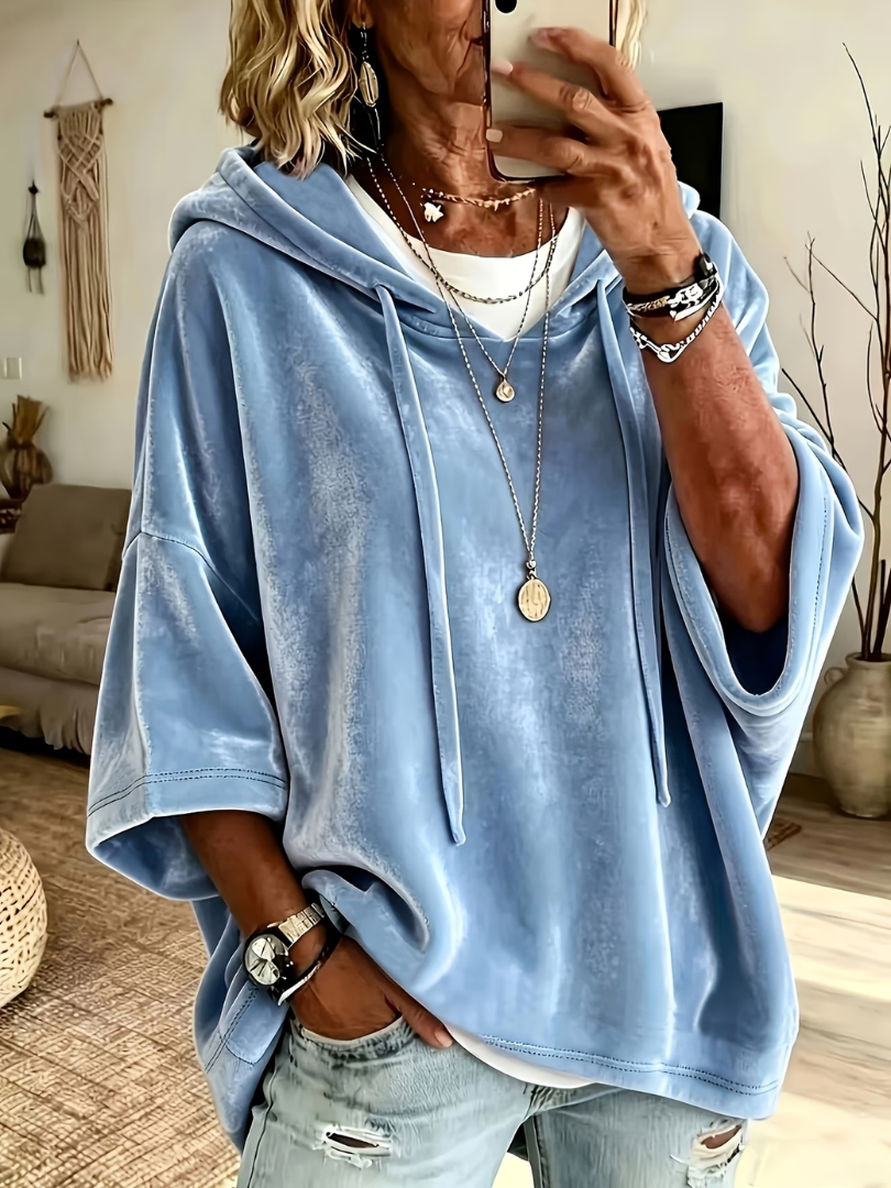 Luna - Velour Oversized Summer Hoodie