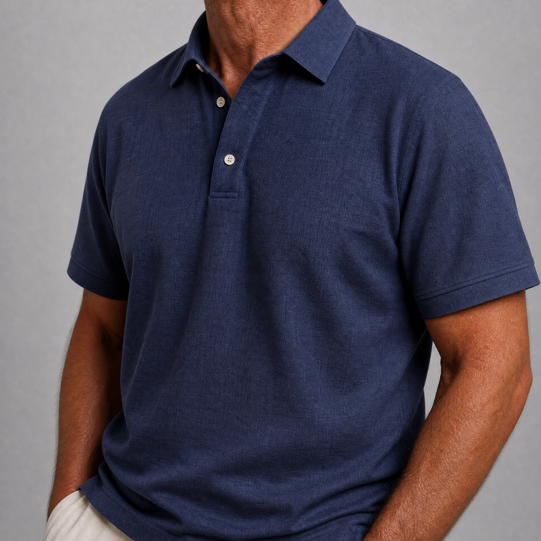 Joel – Elegant Linen Polo Shirt