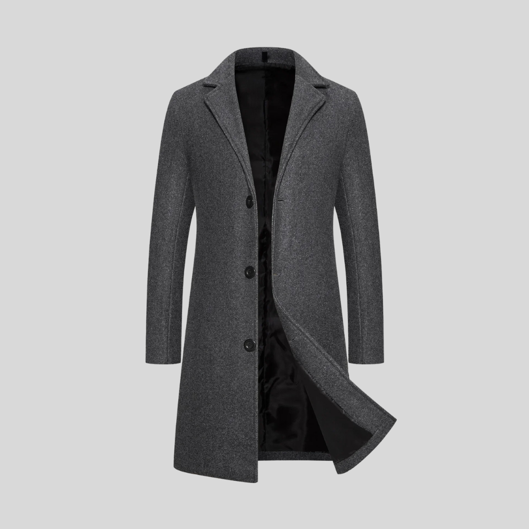 Rhys – Long Wool Coat