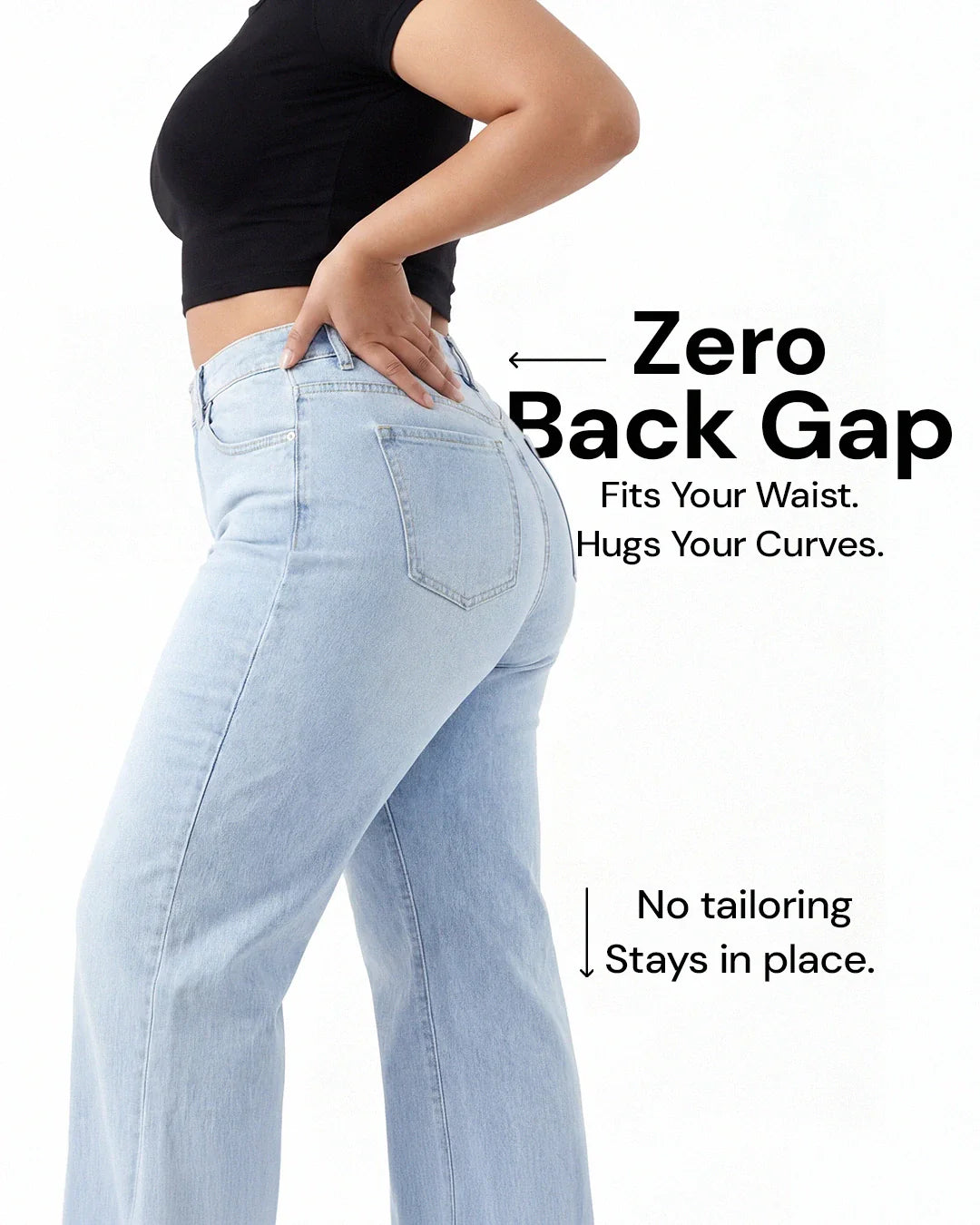 Linnea – Mid Rise BBL Wide Leg Jeans
