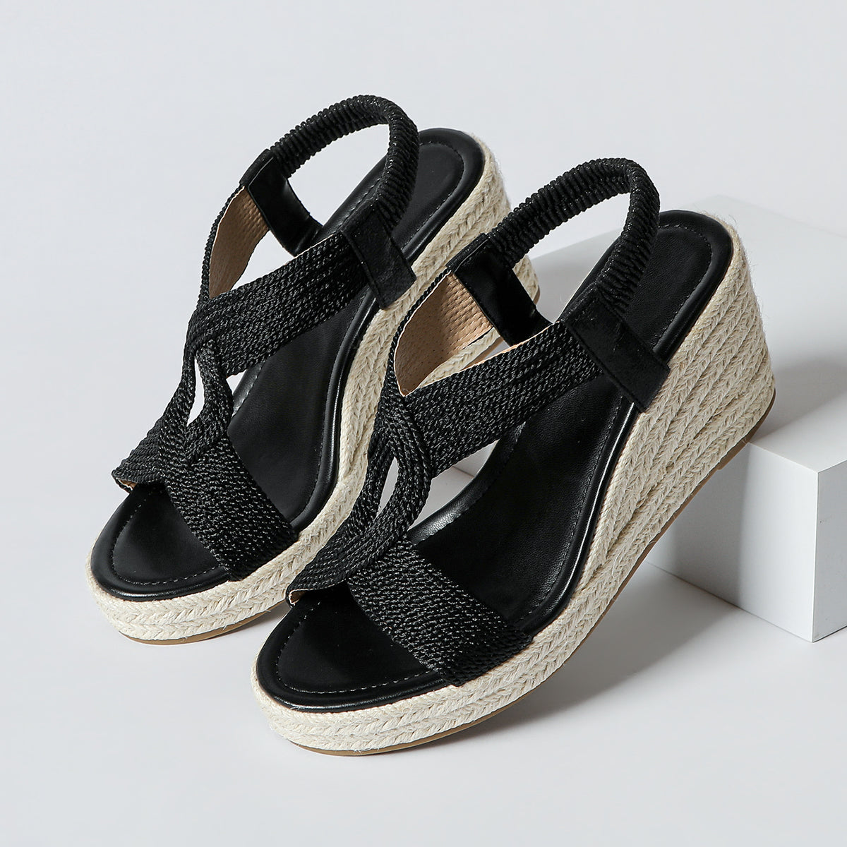 Raine – Braided Platform Wedge Sandals