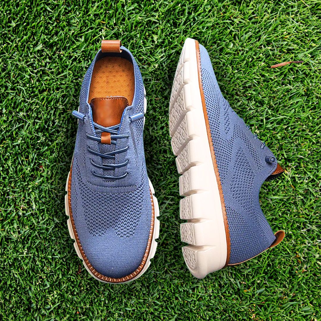 Nigel – Ultracomfort Breathable Shoes in Blue & White