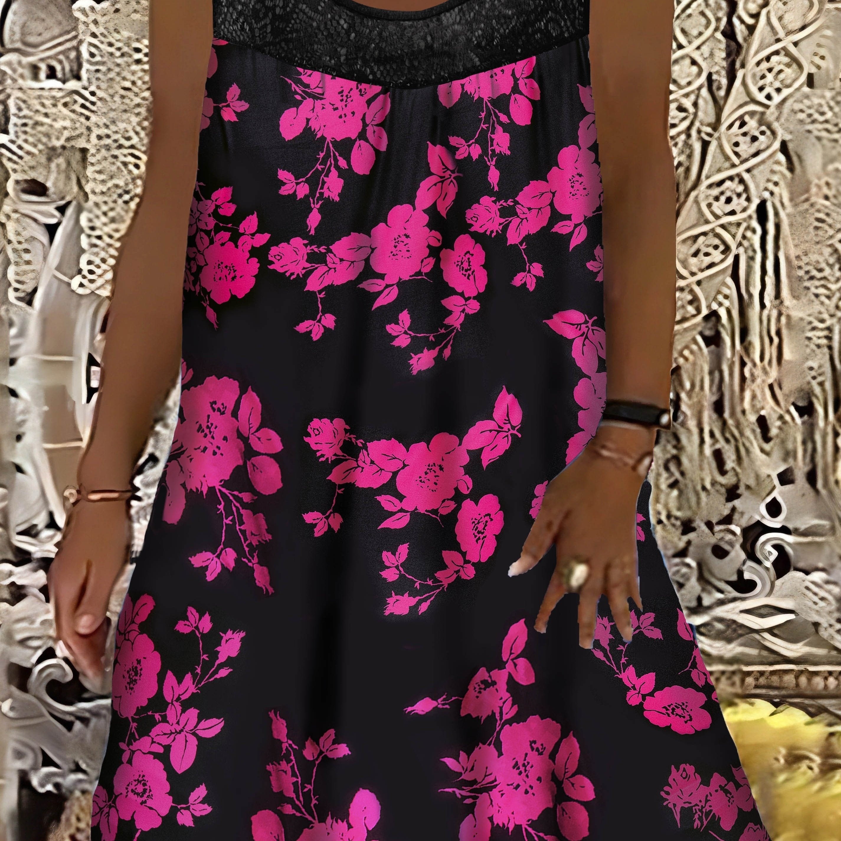 Vivien – Floral Lace Midi Dress