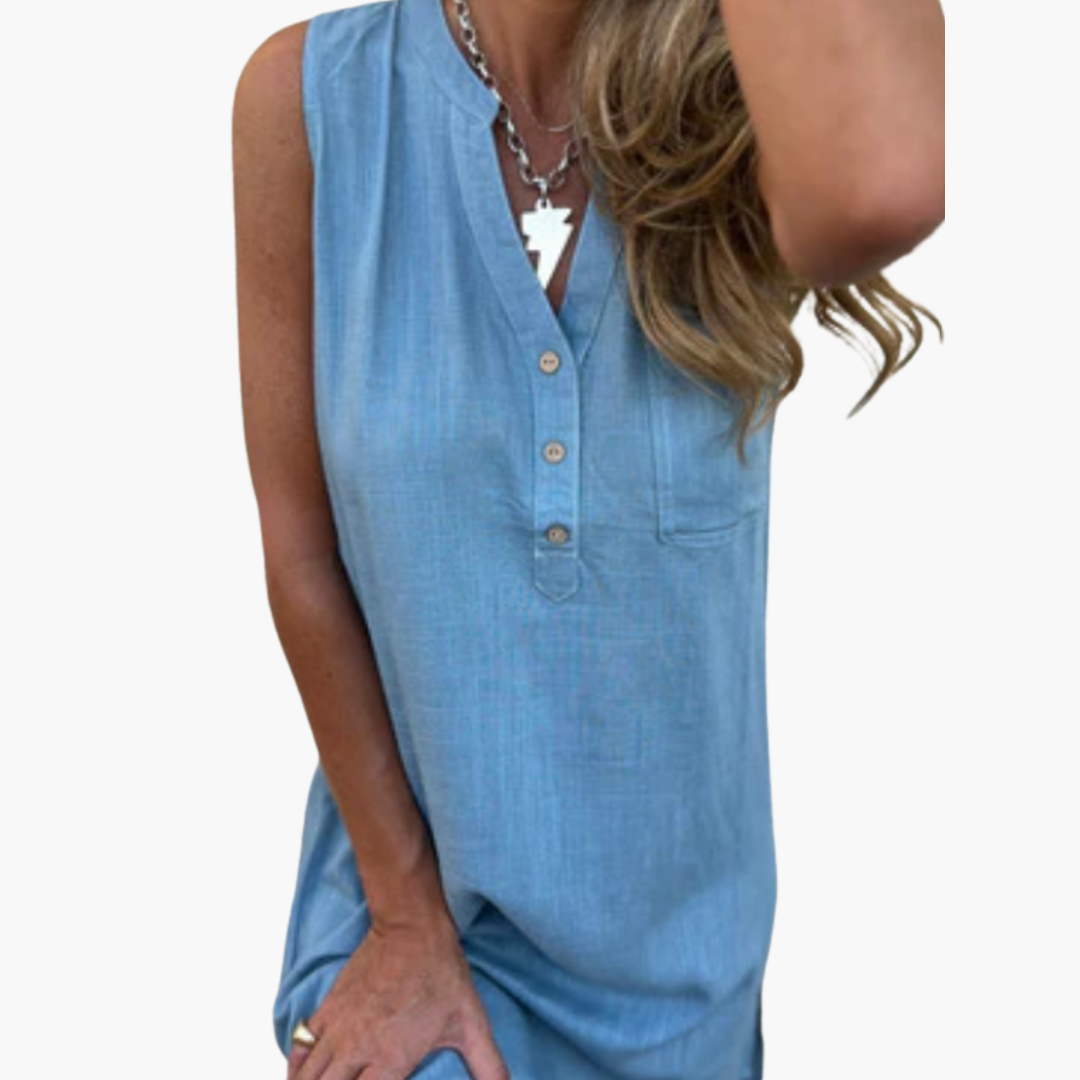 Harper - Sleeveless V-Neck Dress
