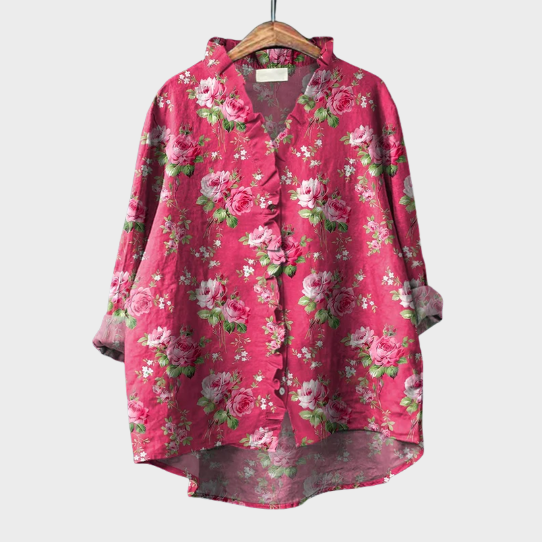 Camber - Elegant Linen Summer Blouse