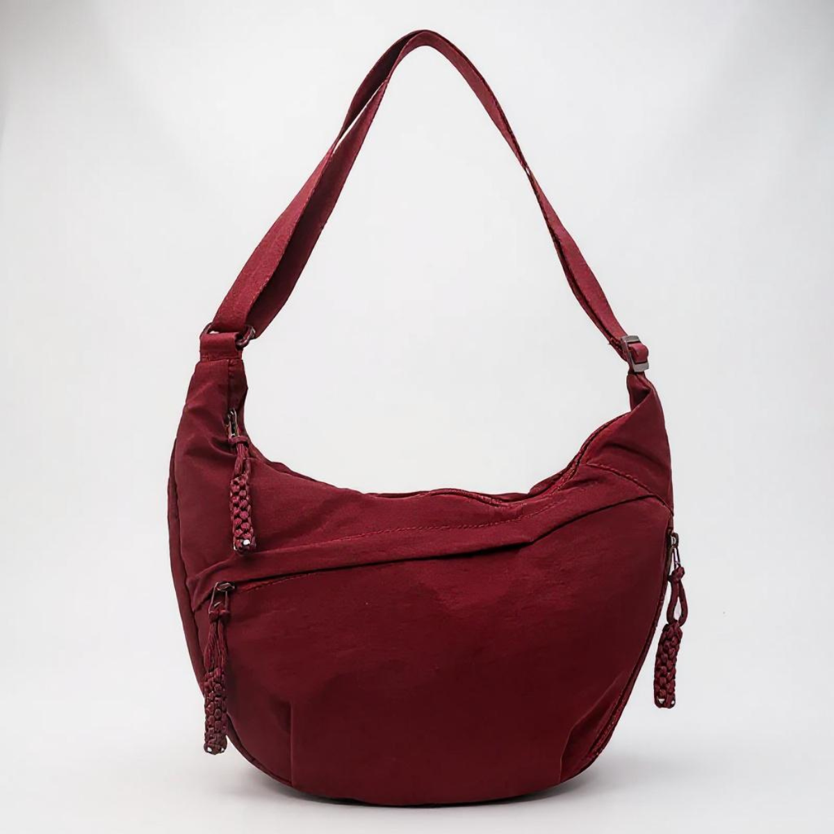 Tamara - Spacious Nylon Shoulder Bag with Passport Holder