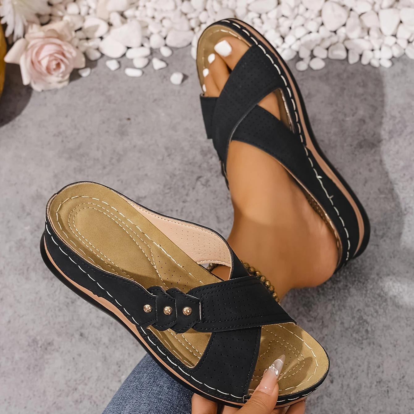 Katy - Orthopaedic Wedge Sandals