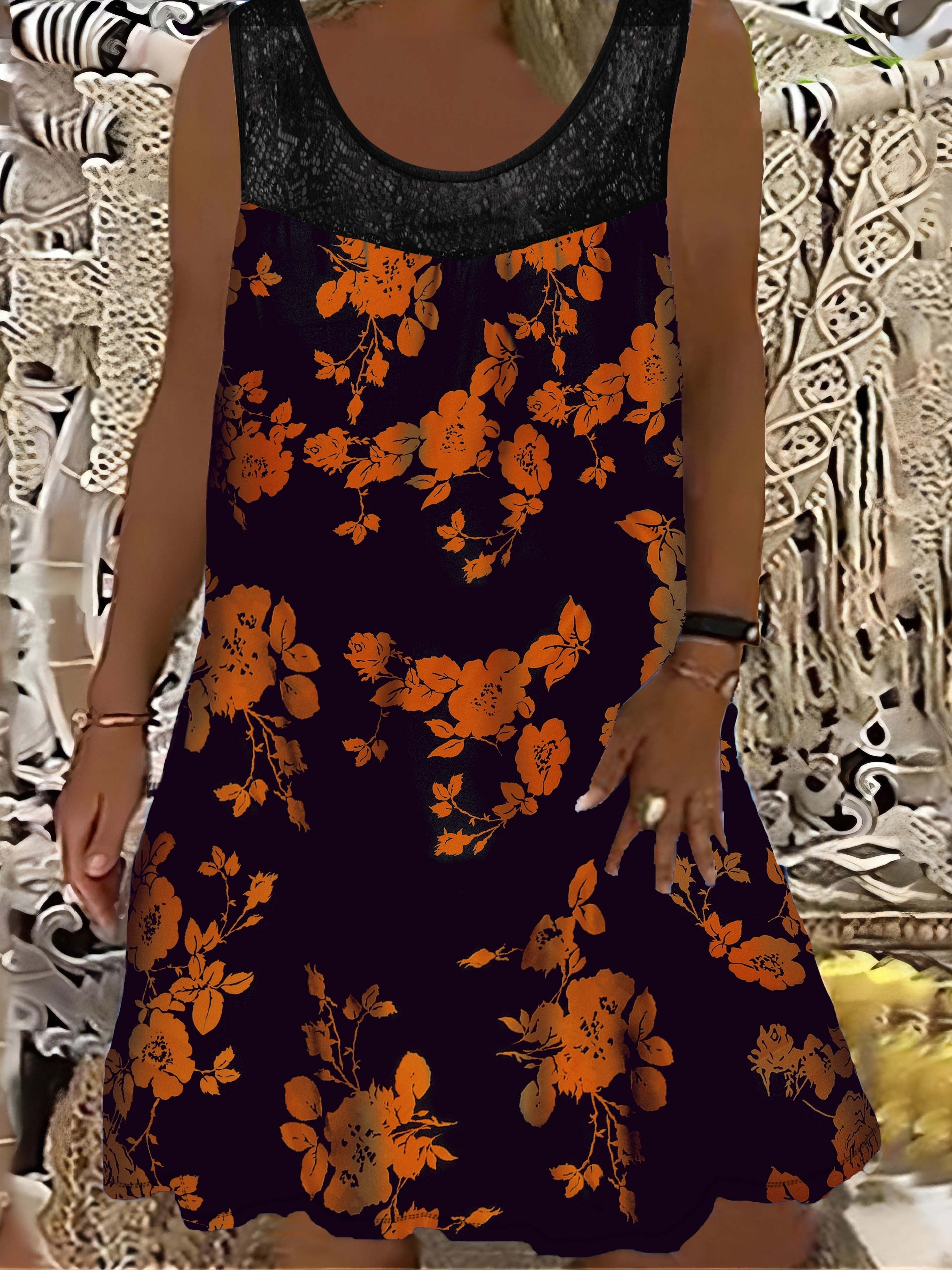 Vivien – Floral Lace Midi Dress