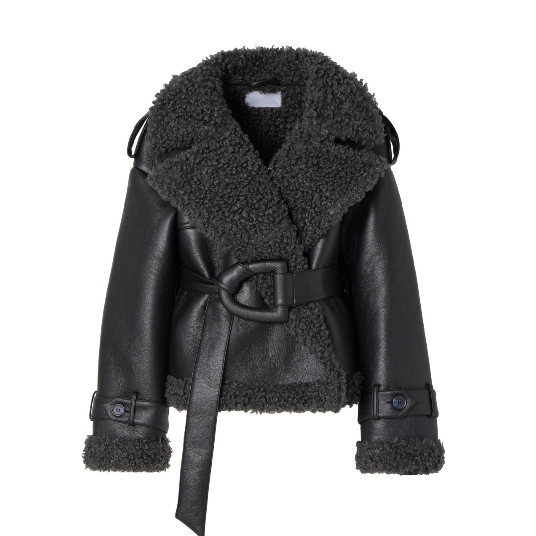 Luna – Belted Shearling Coat