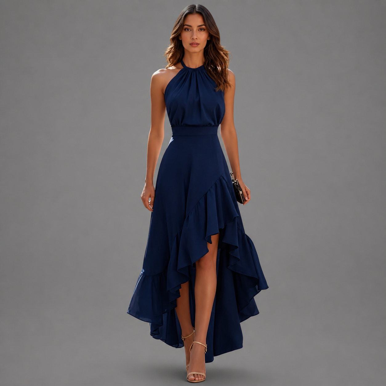 Bianca – Elegant Halter Maxi Dress