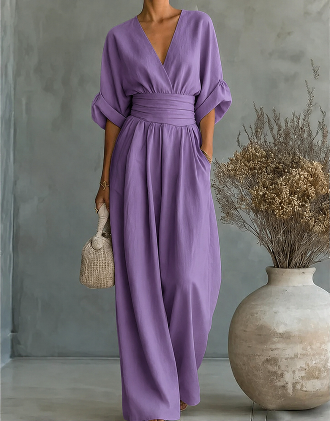 Anastasia – Elegant Wide Leg Jumpsuit