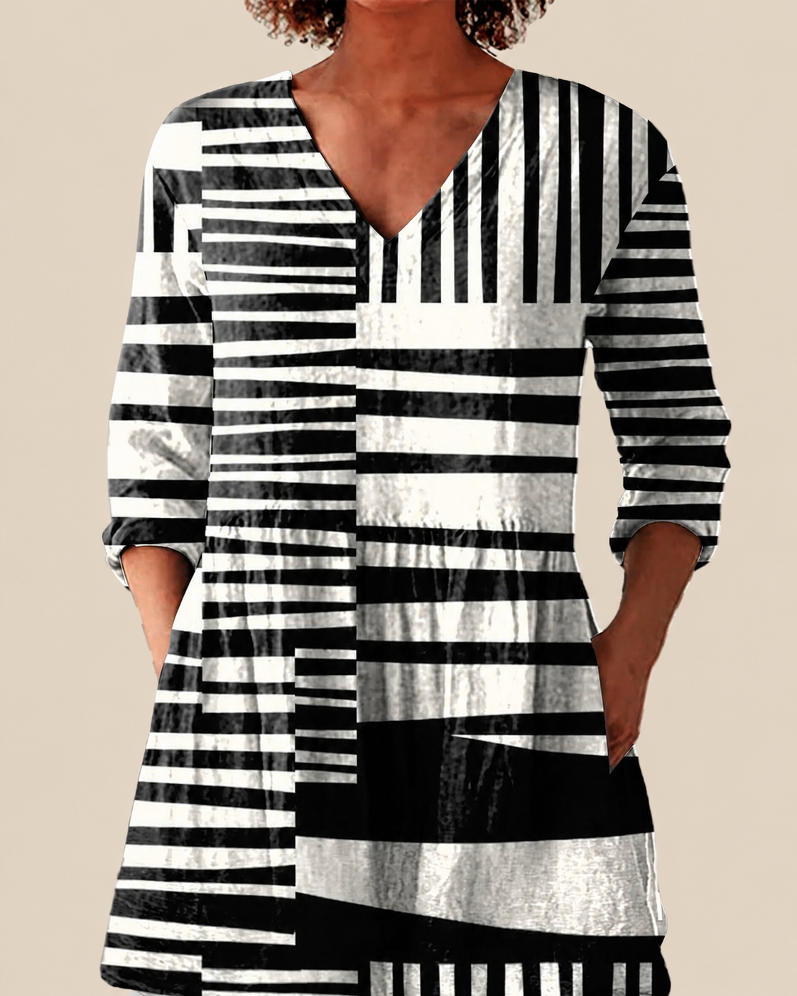 Nellie – Long Blouse with Statement Pattern