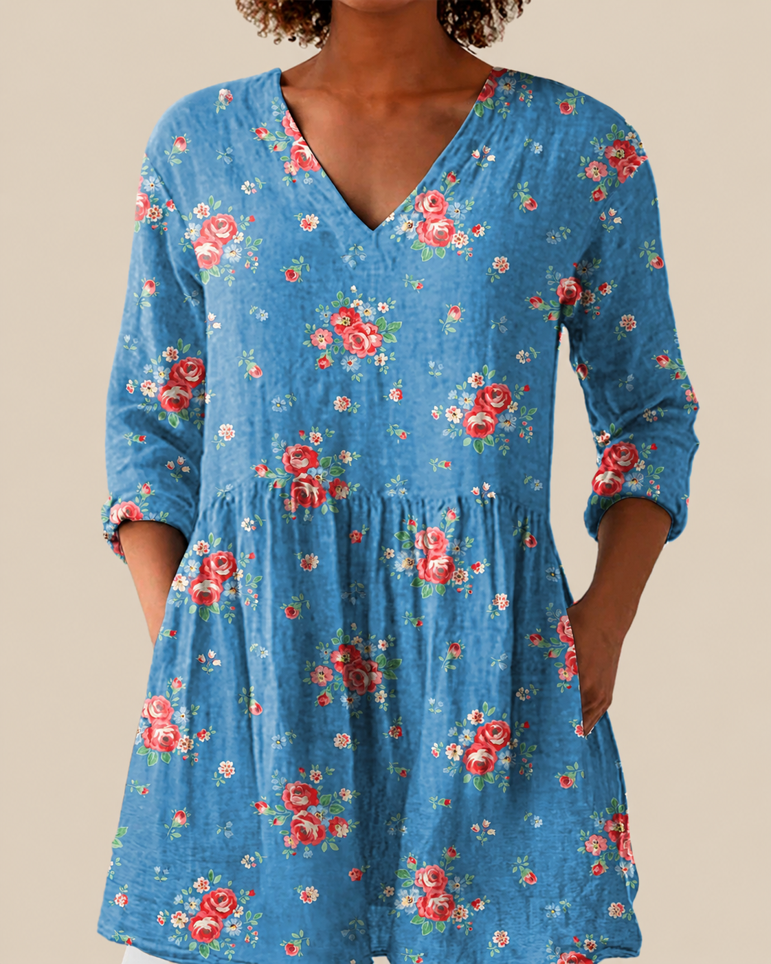 Lottie – Long Blouse with Statement Pattern