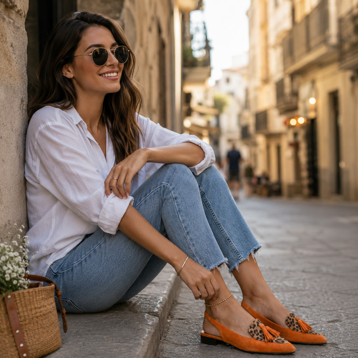 Fabienne - Suede Tassel Strap Sandals