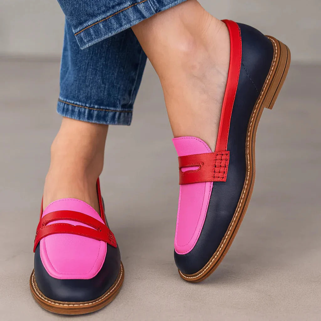 Aemie - Elegant Loafers with Ankle Strap