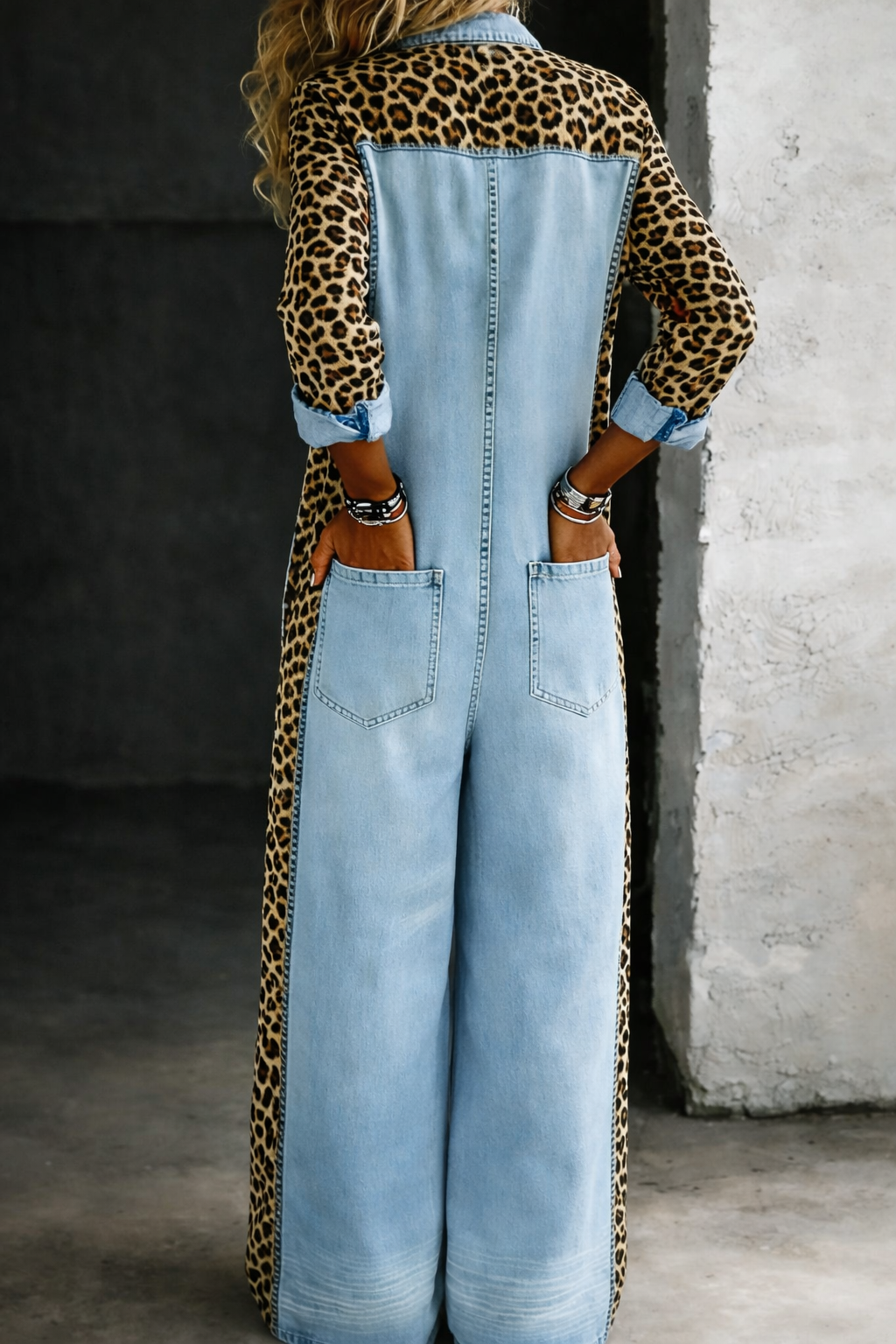 Delphi - One Piece Denim Shirt Jumpsuit