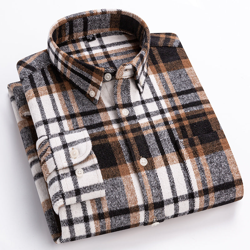 Toby – Long-Sleeved Cotton Plaid Shirt