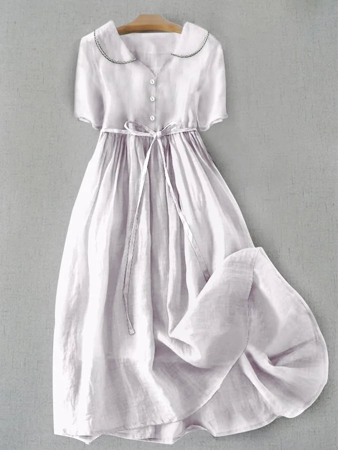 Darcy - Lace-Up Waist Dress for Women with Vintage Charm & Modern Comfort