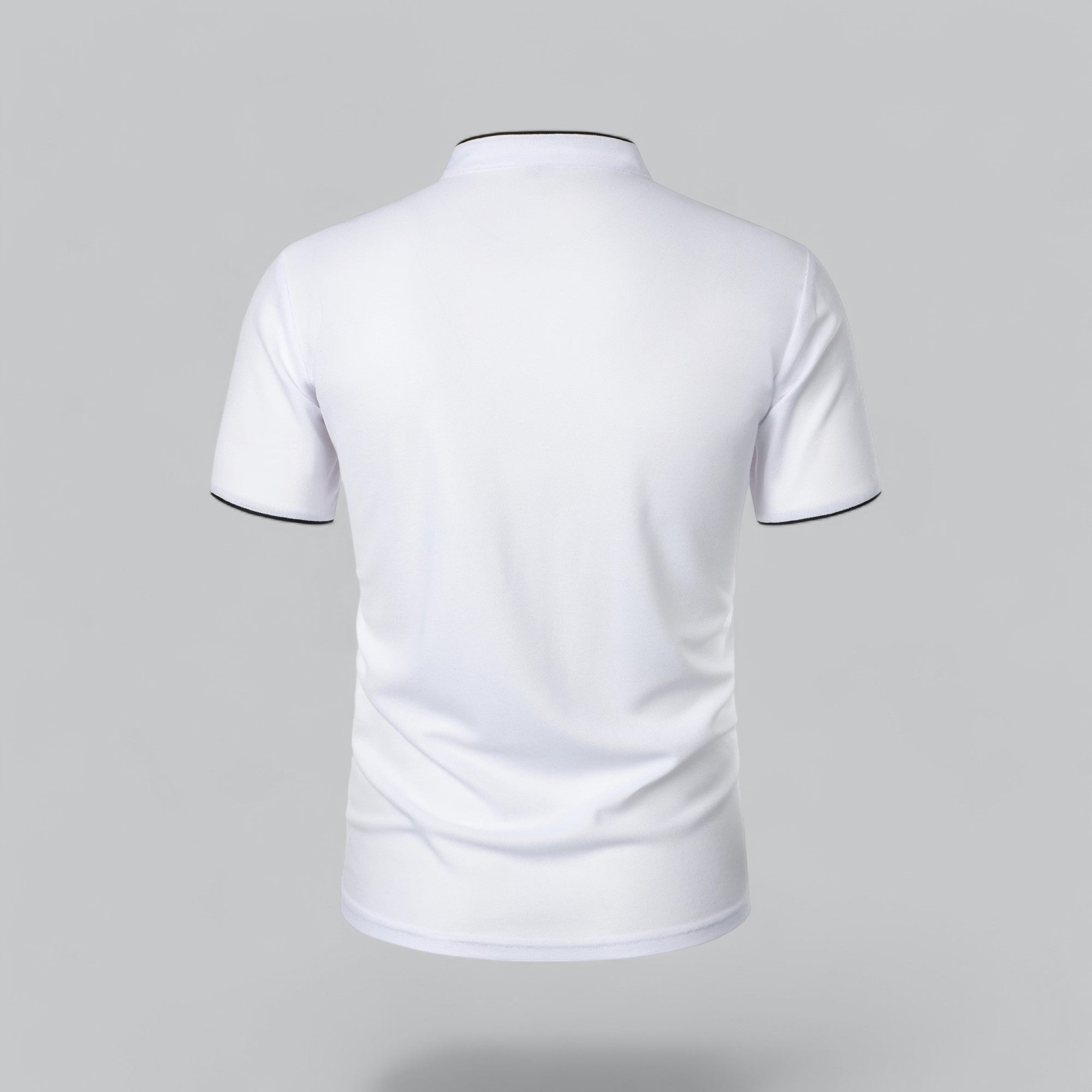 Alastair - Collarless Polo Shirt