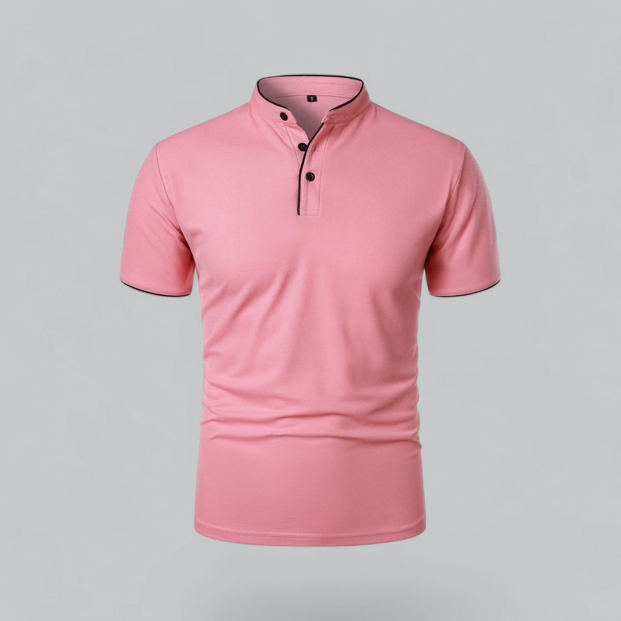Alastair - Collarless Polo Shirt