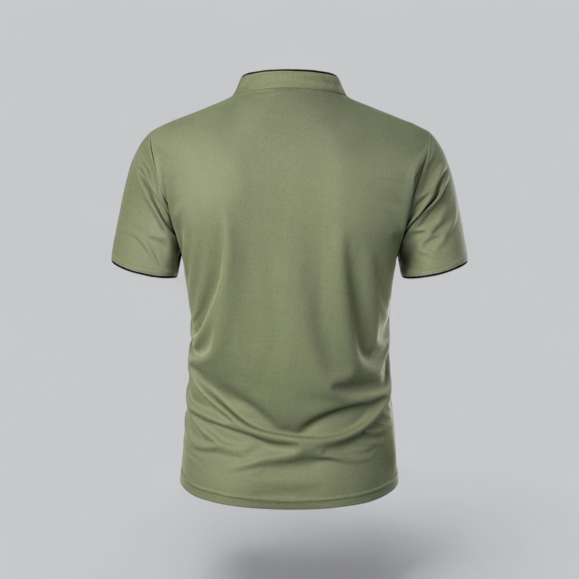 Alastair - Collarless Polo Shirt