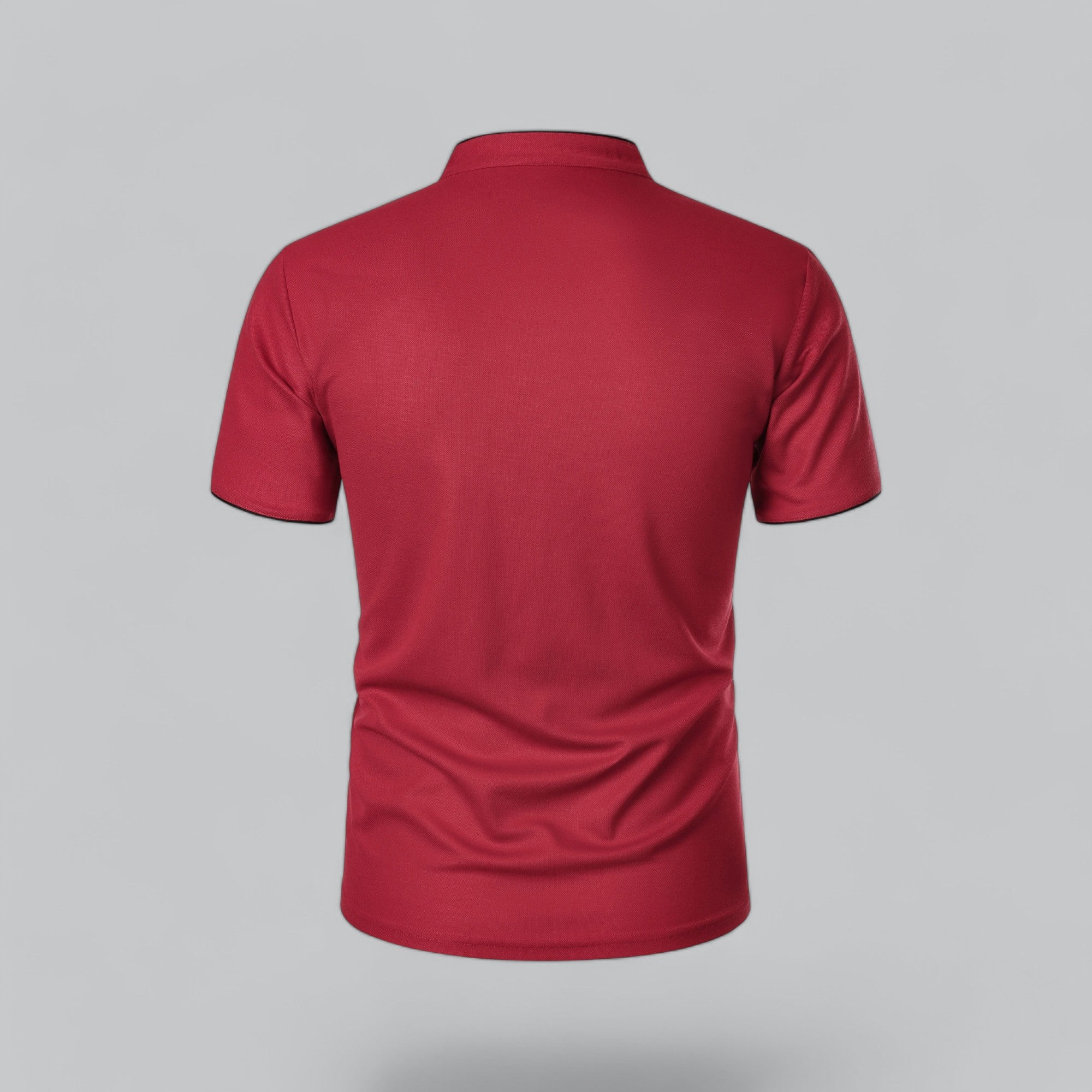 Alastair - Collarless Polo Shirt