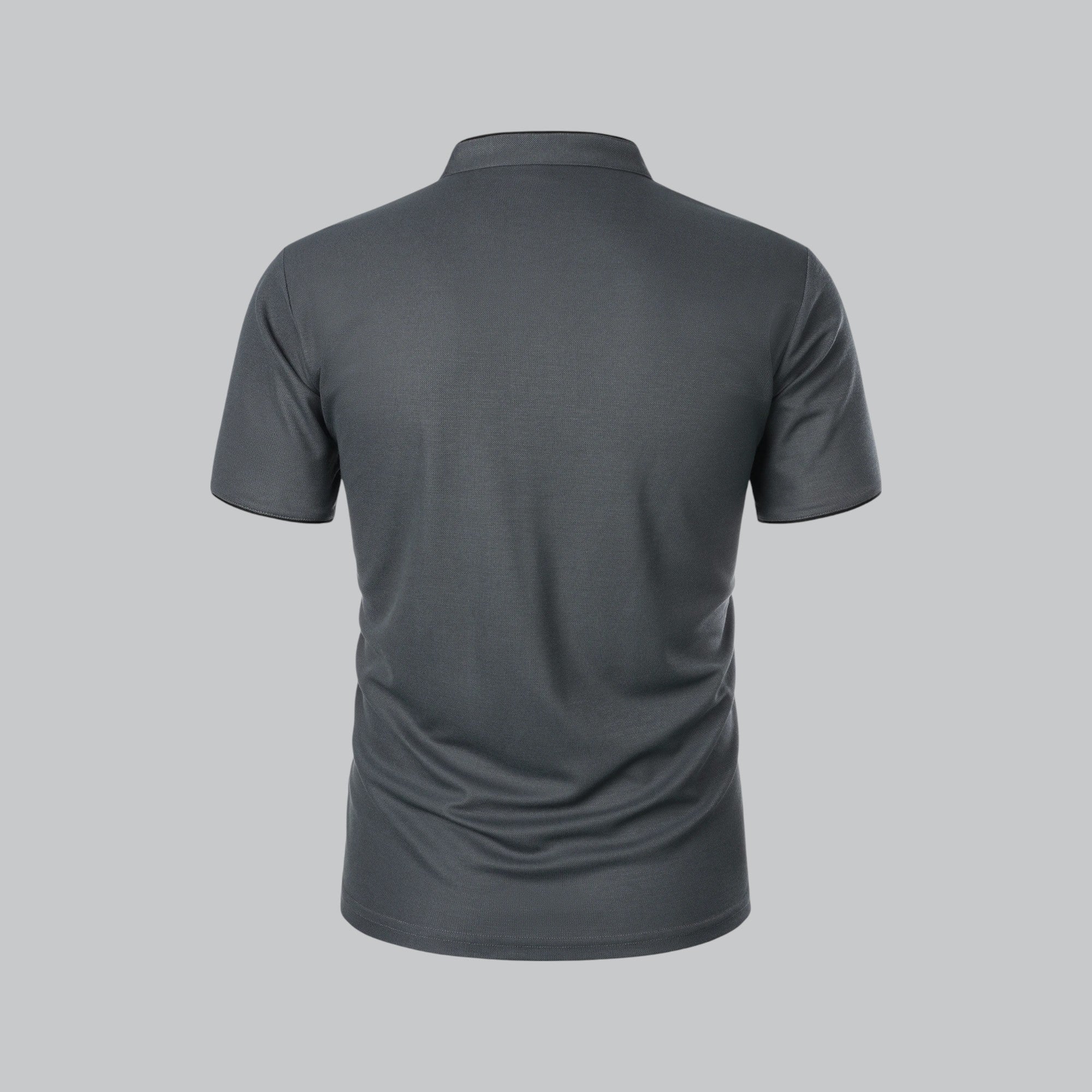 Alastair - Collarless Polo Shirt