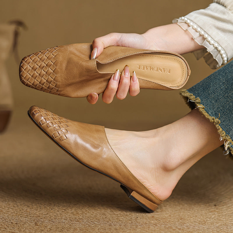 Paige – Leather Slip-On Mules